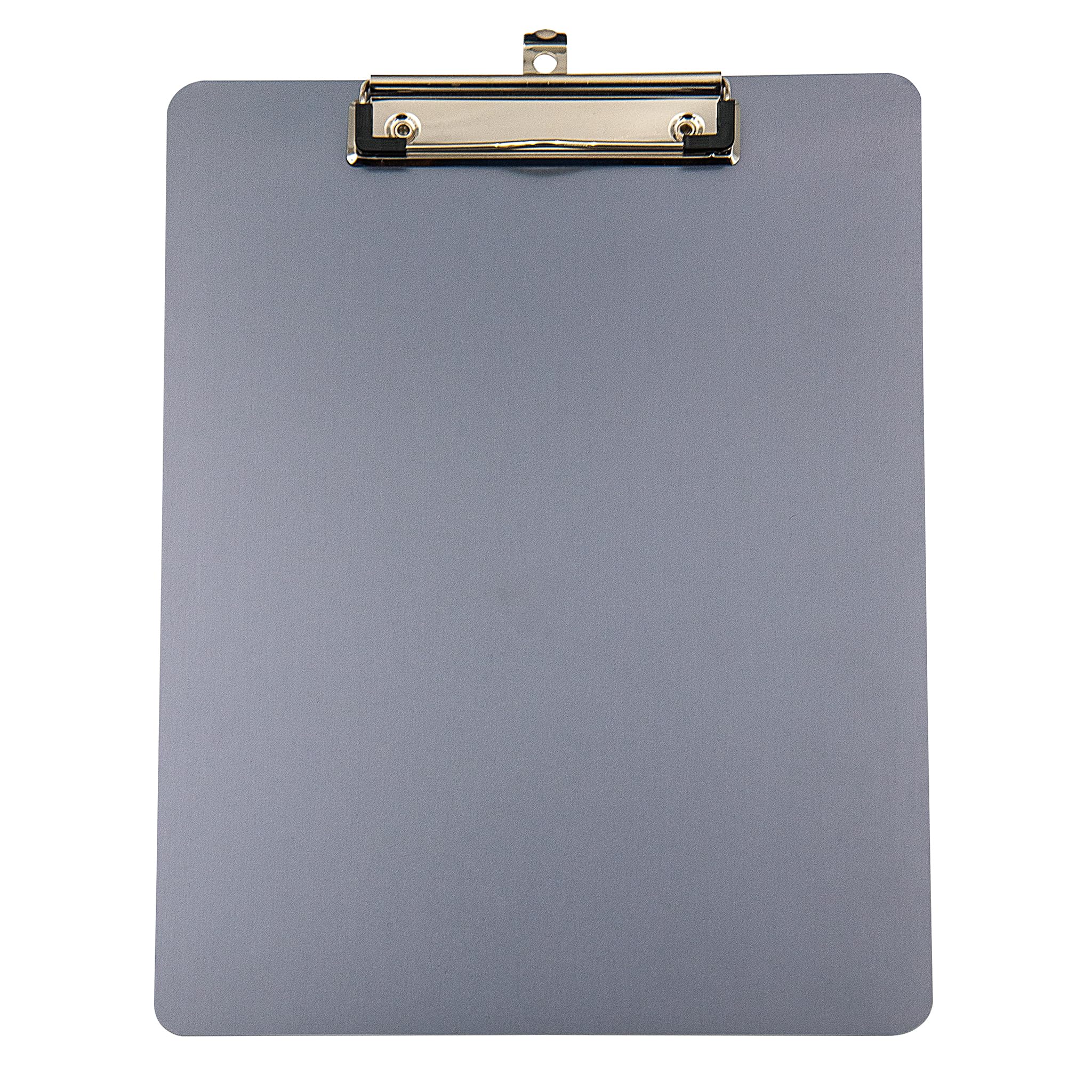WEDO® A4 Metal Clipboard Anodised Aluminium with Strong Clip and Rounded Corners and Hanging Eyelet, Gunmetal