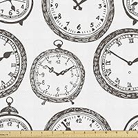 Vista 58 de Ambesonne - Tela de helado por The Yard, deliciosos alimentos fríos de verano en conos estilo Kawaii patrón ilustrado, tela decorativa