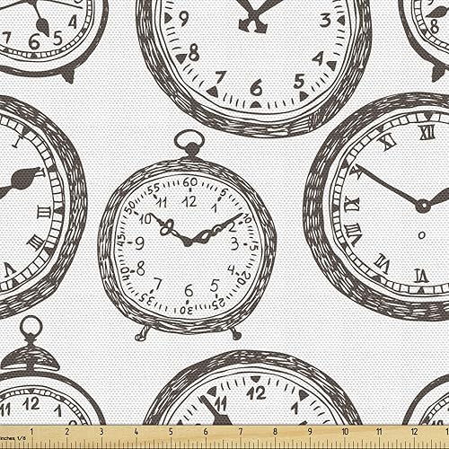 Miniatura 58 de Ambesonne - Tela de helado por The Yard, deliciosos alimentos fríos de verano en conos estilo Kawaii patrón ilustrado, tela decorativa