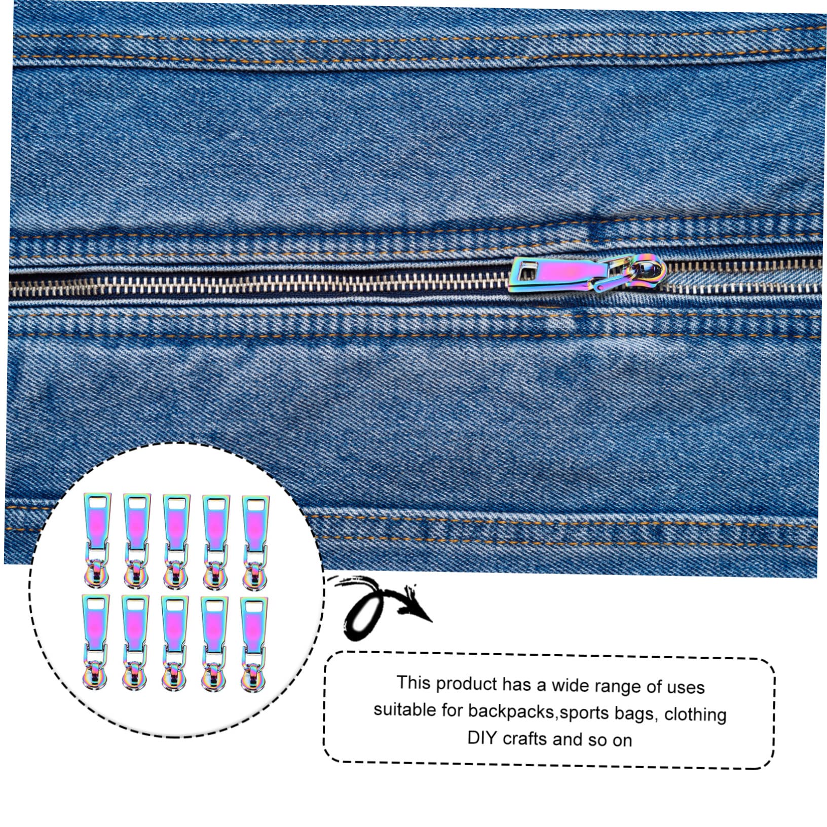 TEHAUX 30piezas Prácticos Tiradores De Cremallera Coloridos Accesorios Para Mochilas y Equipaje Reemplazo De Tiradores De Cremallera Extraíbles
