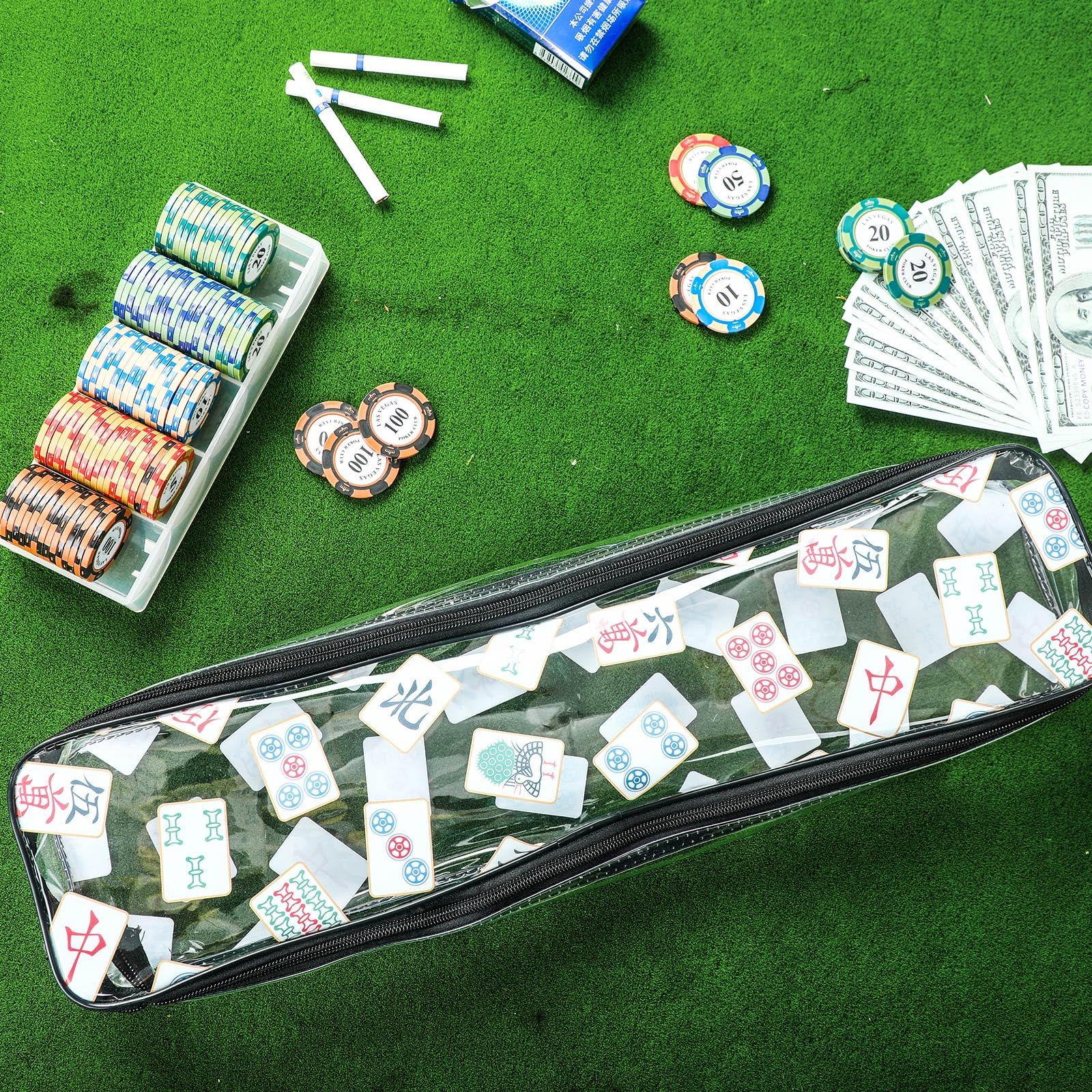 made in Bangladesh ❶ハンギングバスケット Amazon.com: Clysee 2 Pcs Mahjong Tile Bag Mahjong Racks for