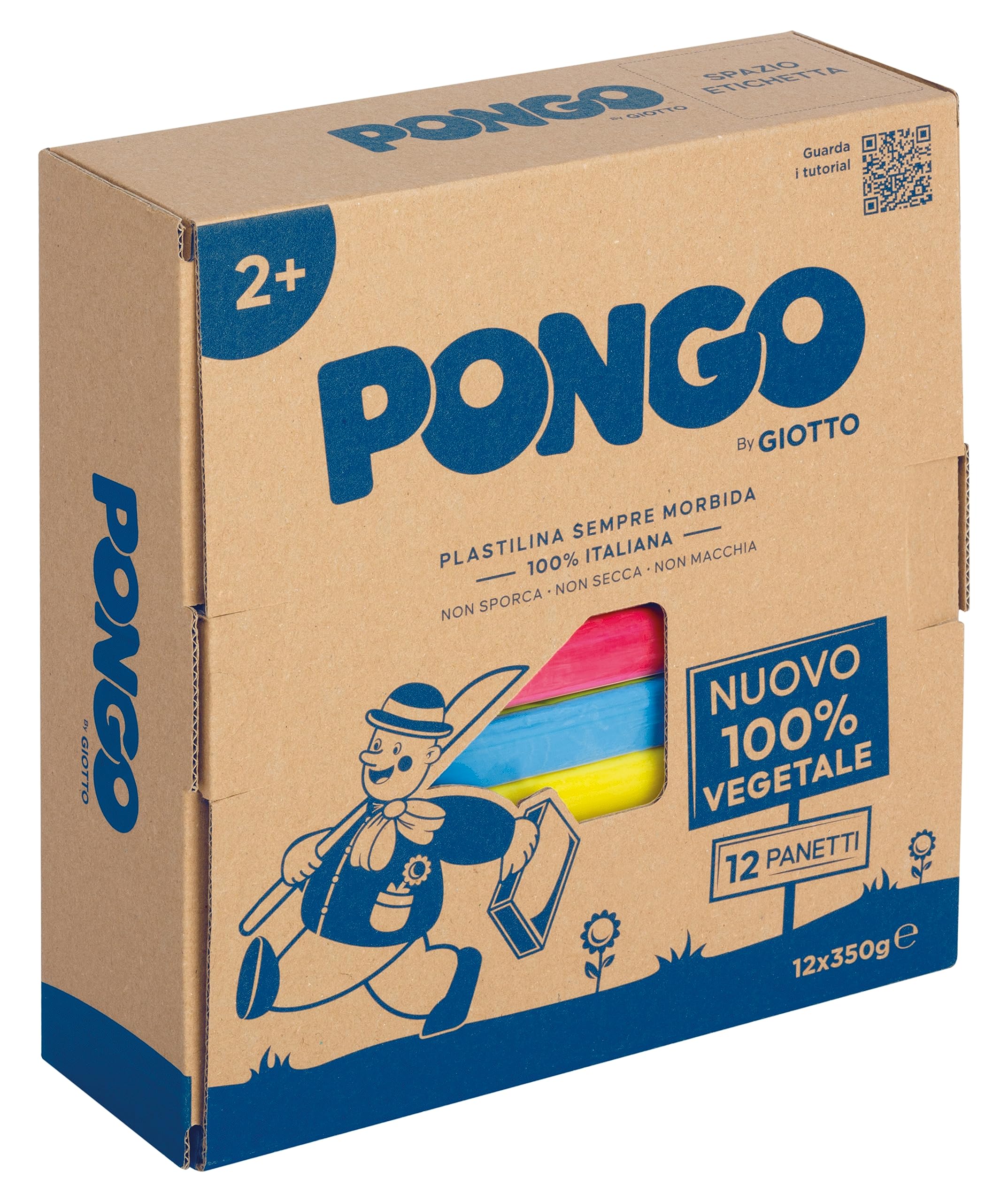 Giotto Pongo Lot de couleurs assorties 12 x 350 g