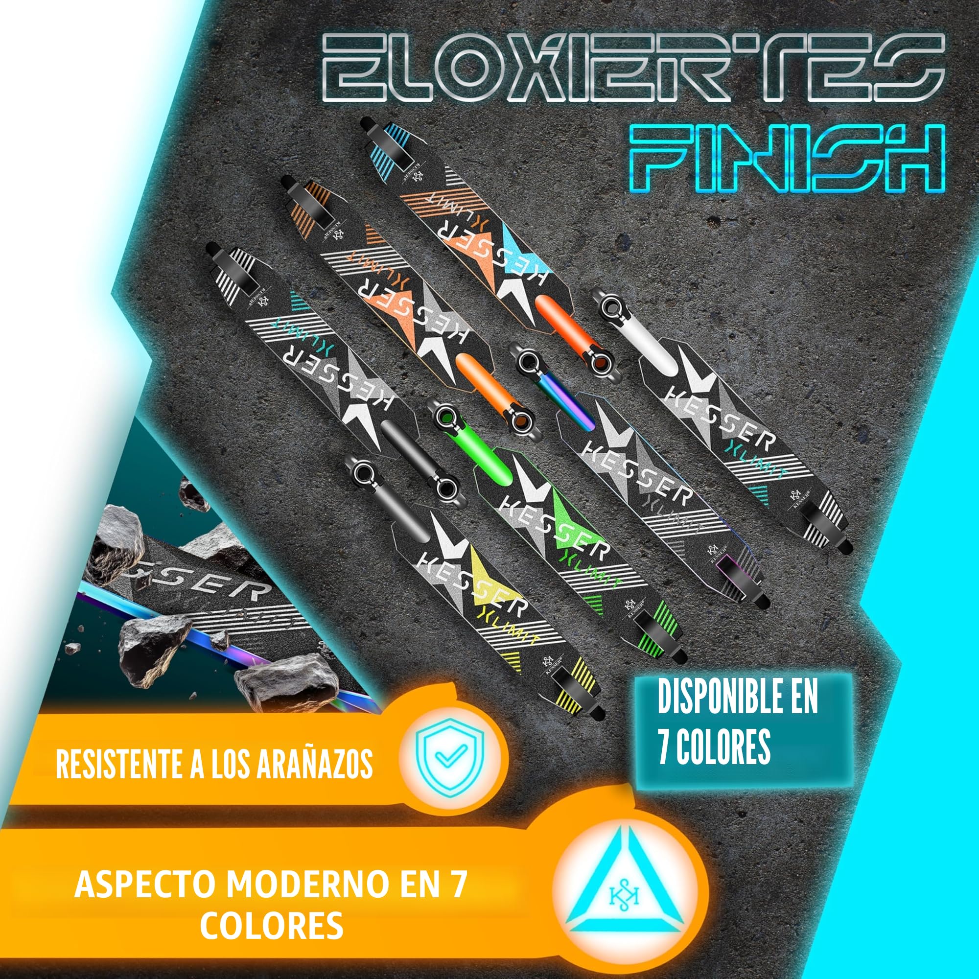 KESSER® Scooter Funscooter Stuntscooter X-Limit, conducción de 360° con cojinetes de Bolas ABEC 9, Ruedas de PU de 100 mm, Patinete Robusto, Patinete de Ciudad, Patinete de Trucos para niños y Adulto