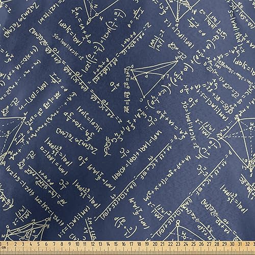 Miniatura 651 de Lunarable - Tela para amantes de perros de The Yard, patrón divertido de animales de dibujos animados en posiciones caprichosas estirando y Beige y