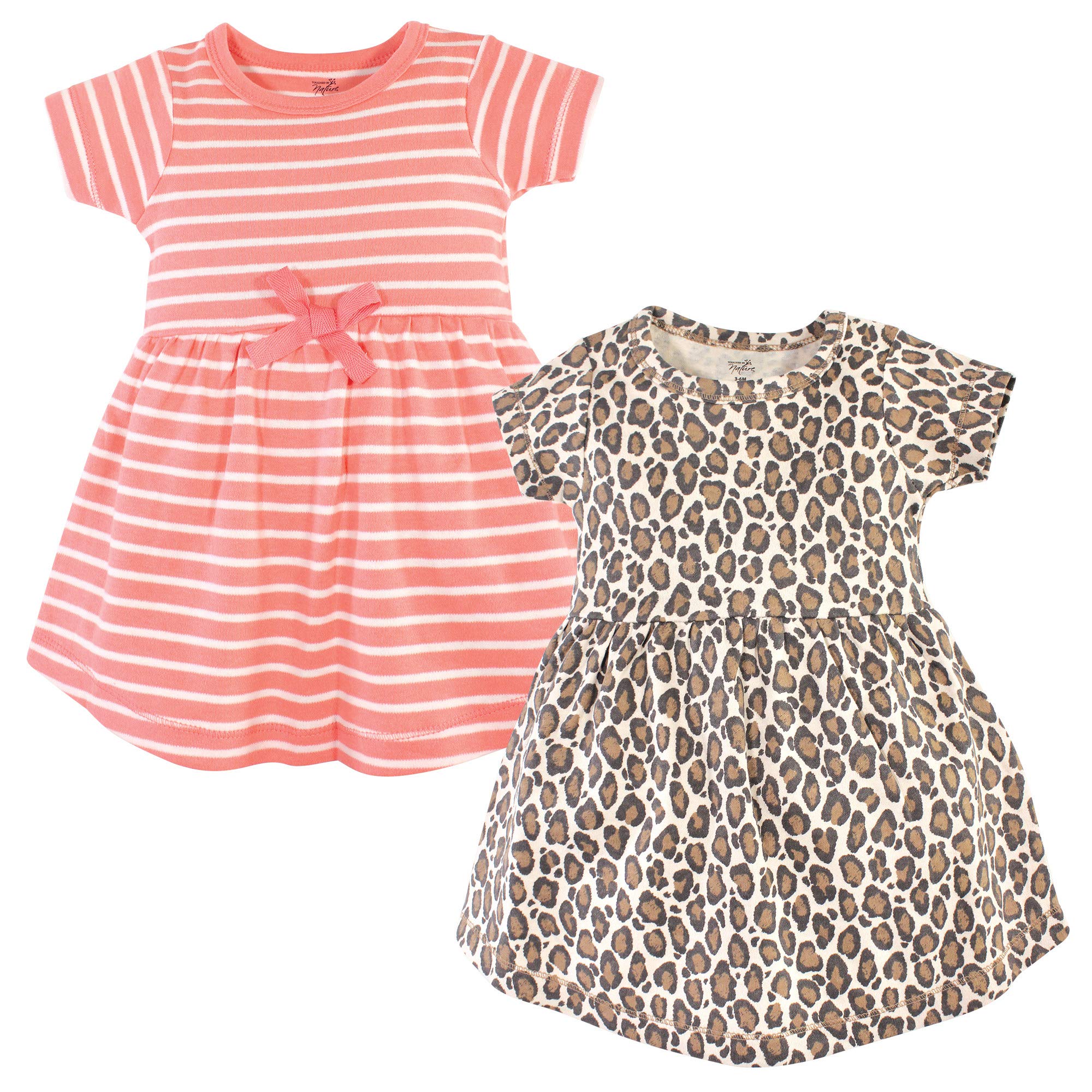 Touched by Nature - Vestido de Manga Corta de algodón orgánico para niñas - Marrón - 14 años