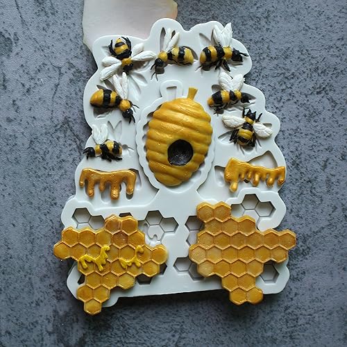 Miniatura 3 de ZHUOJIE Molde de silicona de panal de abeja para fondant, decoración de tartas de chocolate, utensilios de cocina para baby shower, cumpleaños de