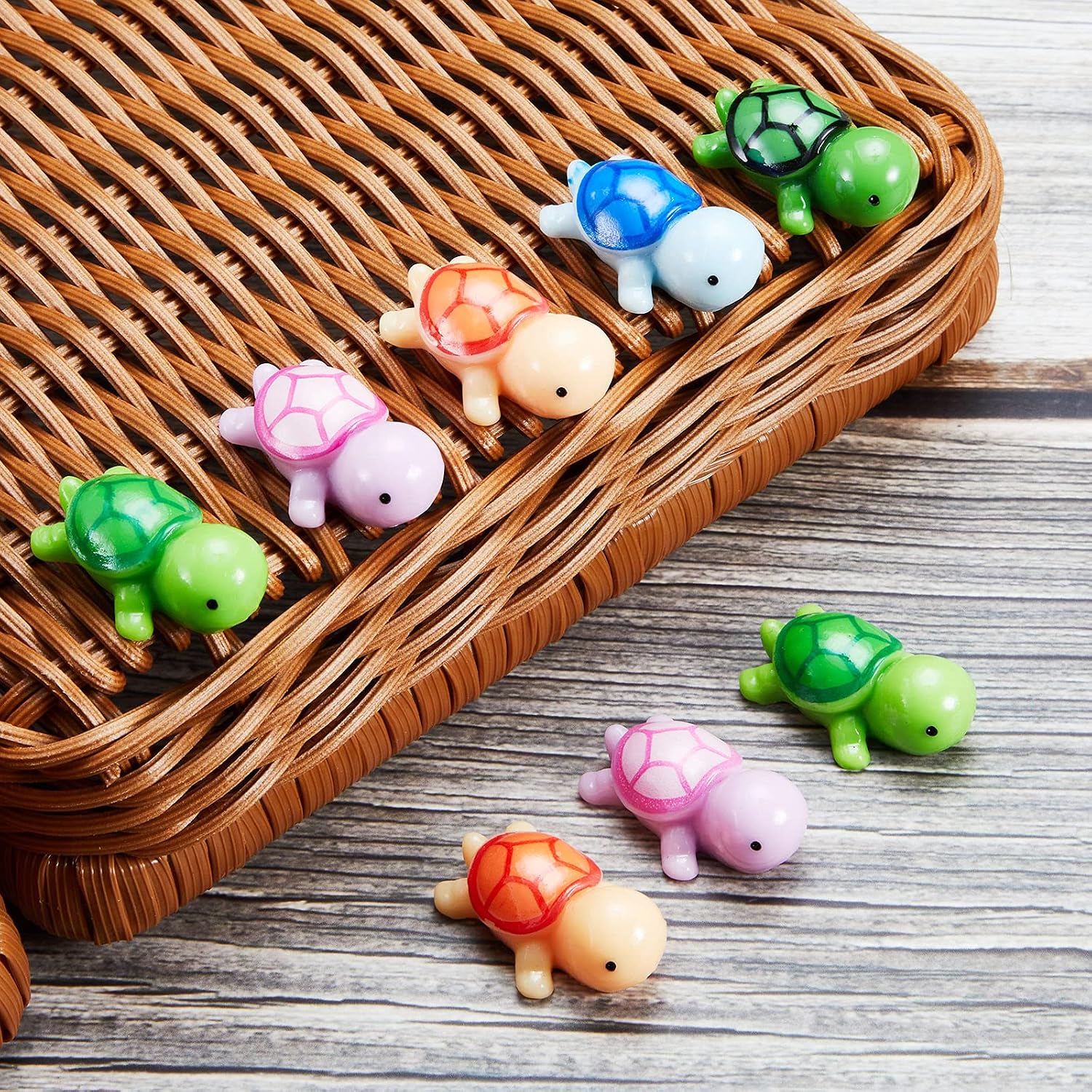 Jetec 30 Pcs Mini Resin Turtles Tiny Sea Turtle Animals Figures