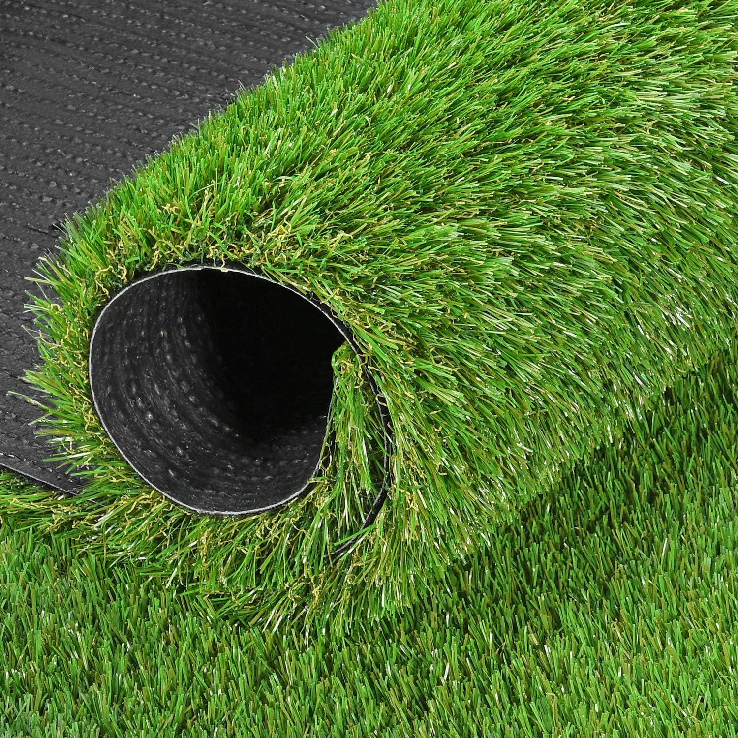 GRASSUN Realistic Artificial Grass Turf 7ft x 13ft, 5 Tone Fake Faux Grass Rug Indoor Outdoor Synthetic Turf Mat for Garden Lawn Patio Balcony, Mats for Dog and Puppy 7' x 13' Green