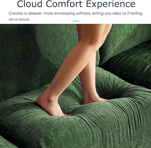 Miniatura 3 de LINSY HOME - Sofá seccional modular de gran tamaño, sofá en forma de L de 128" de ultra suave nube con asientos grandes y otomana removible, sofá