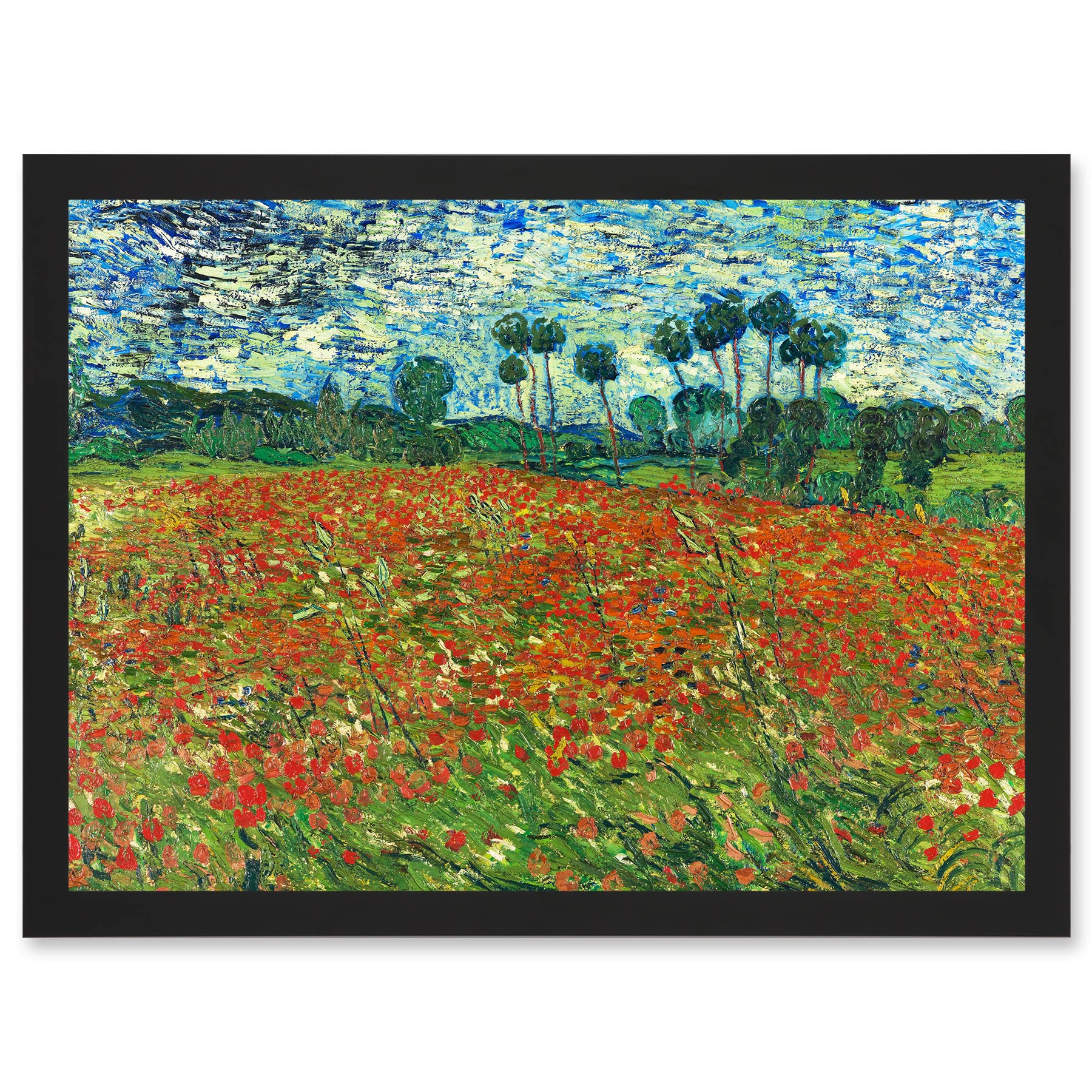 Artery8 Vincent Van Gogh Poppy Field Painting Wall Art PrintA4 Size from B&Q