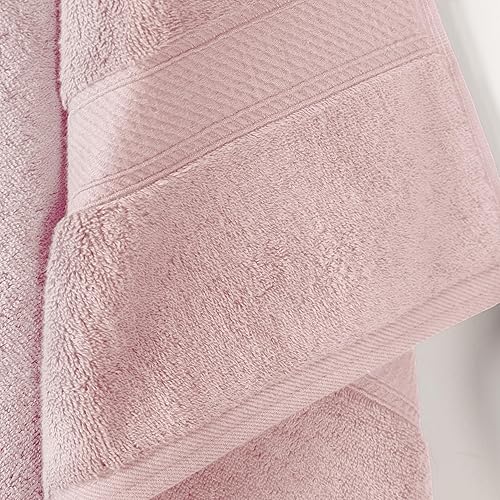 Miniatura 6 de Superior Juego de 2 toallas de baño de pile de algodón egipcio, toallas de lujo ultra suaves, esenciales de felpa gruesa, absorbentes y pesadas,