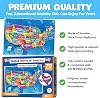 Rompecabezas de los Estados Unidos para Niños de 4-6, 6-8 - Juguetes Educativos para Niños y Niñas - 70 Piezas de Mapa de EE. UU. con 50 Estados y Capitales - Rompecabezas de Piso para Niños - Actividades de Aprendizaje, Regalos 3