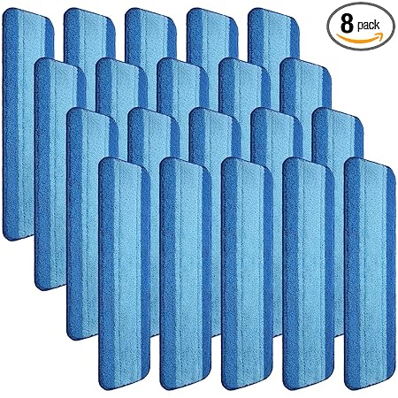 Microfiber Cleaning Pads Compatible with Bona Mop Reusable 18 Inch Mop Replacement Pads Washable Microfiber Mop Pads Refills Replacement Mop Heads for Floor Cleaning (20)