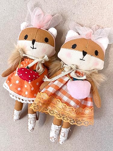 Miniatura 4 de LEVLOVS Mama and Daughter Mouse Stuffed AnimalLinen Mouse ToyMouse FamilyCotton MouseFairy MouseMini Dolls SetFabric Doll Mice Toys Family Dolls