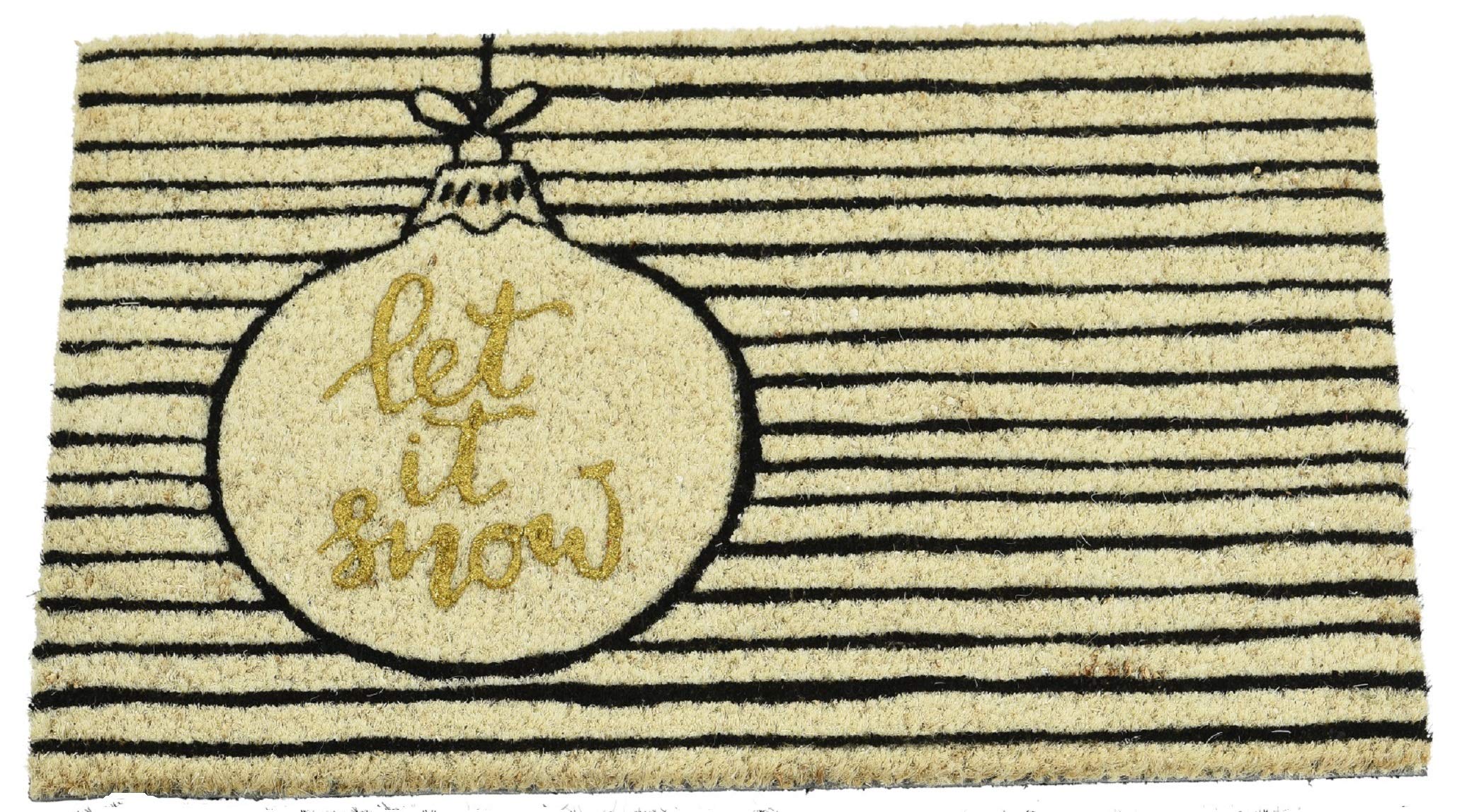 Paillasson coco antidérapant Let It Snow 60x40 d'entrée hiver