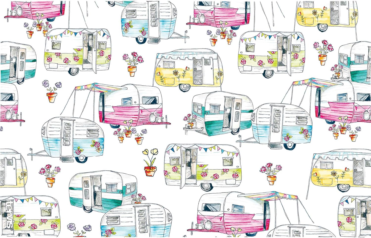 Tervis Colorful Camper Made in USA Double Walled Insulated Tumbler Travel Cup Keeps Drinks Cold & Hot, 16oz, Classic - Image 2