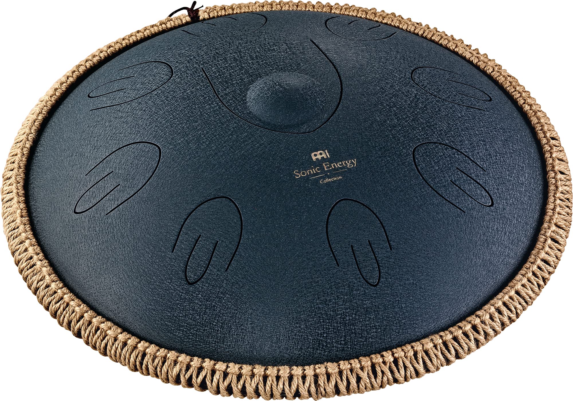 Sonic Energy Steel Tongue Drum – Octave Tank Drum 16 pouces en Ré Amara – pour la méditation, le yoga, la percussion - revêtement acier navy blue- inclus mailloches et sac (OSTD2NB)
