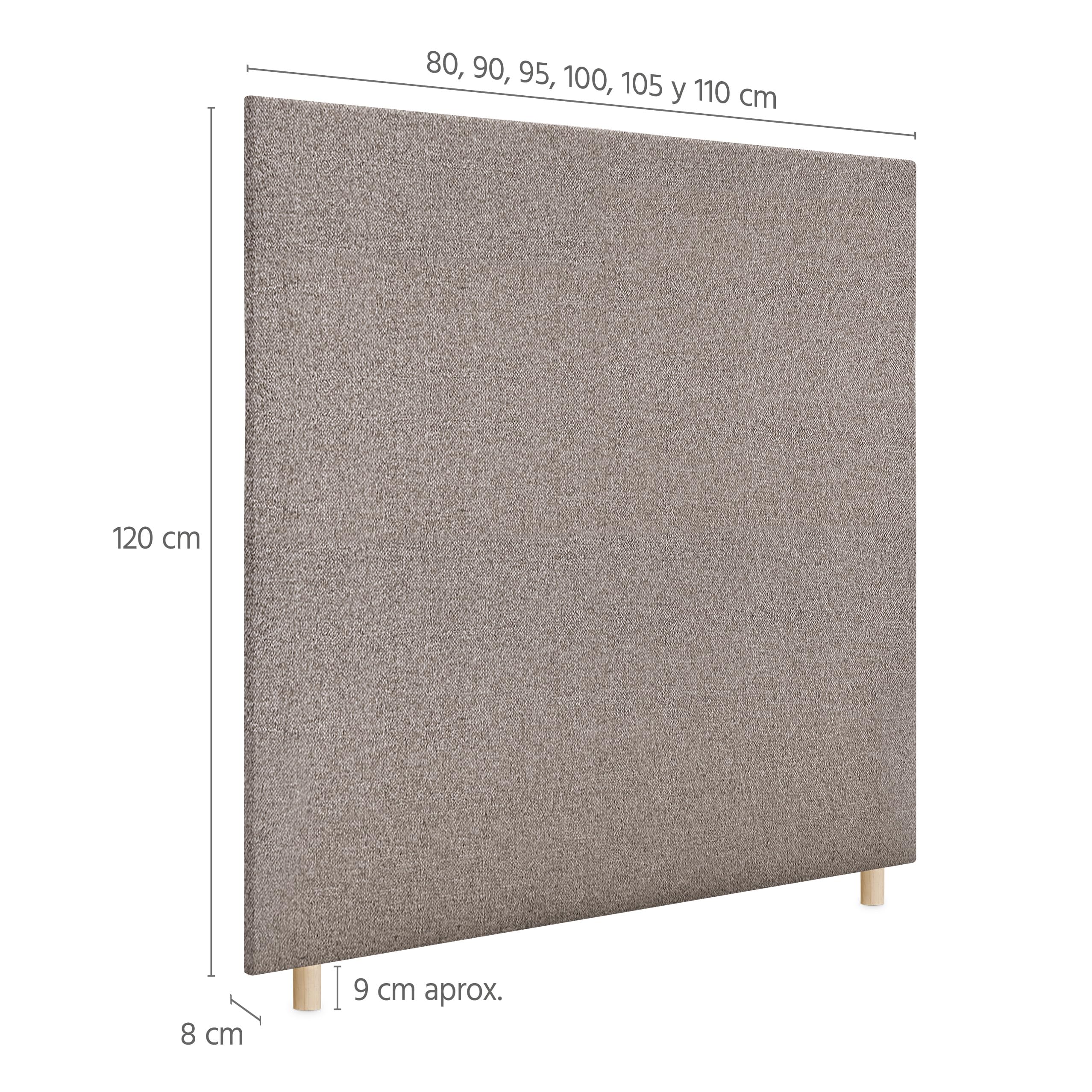 DHOME Cabecero de Tela Liso hasta el Suelo con 8cm de Grosor Cabezal Tapizado Cama Dormitorio Moderno Top Trending (Arena, 110cm)