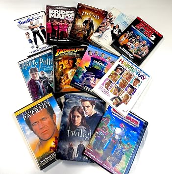 Factory Records 12 Assorted Bulk DVDs, Display or Play Art Projects, Decor and Props Mystery Pack of 12