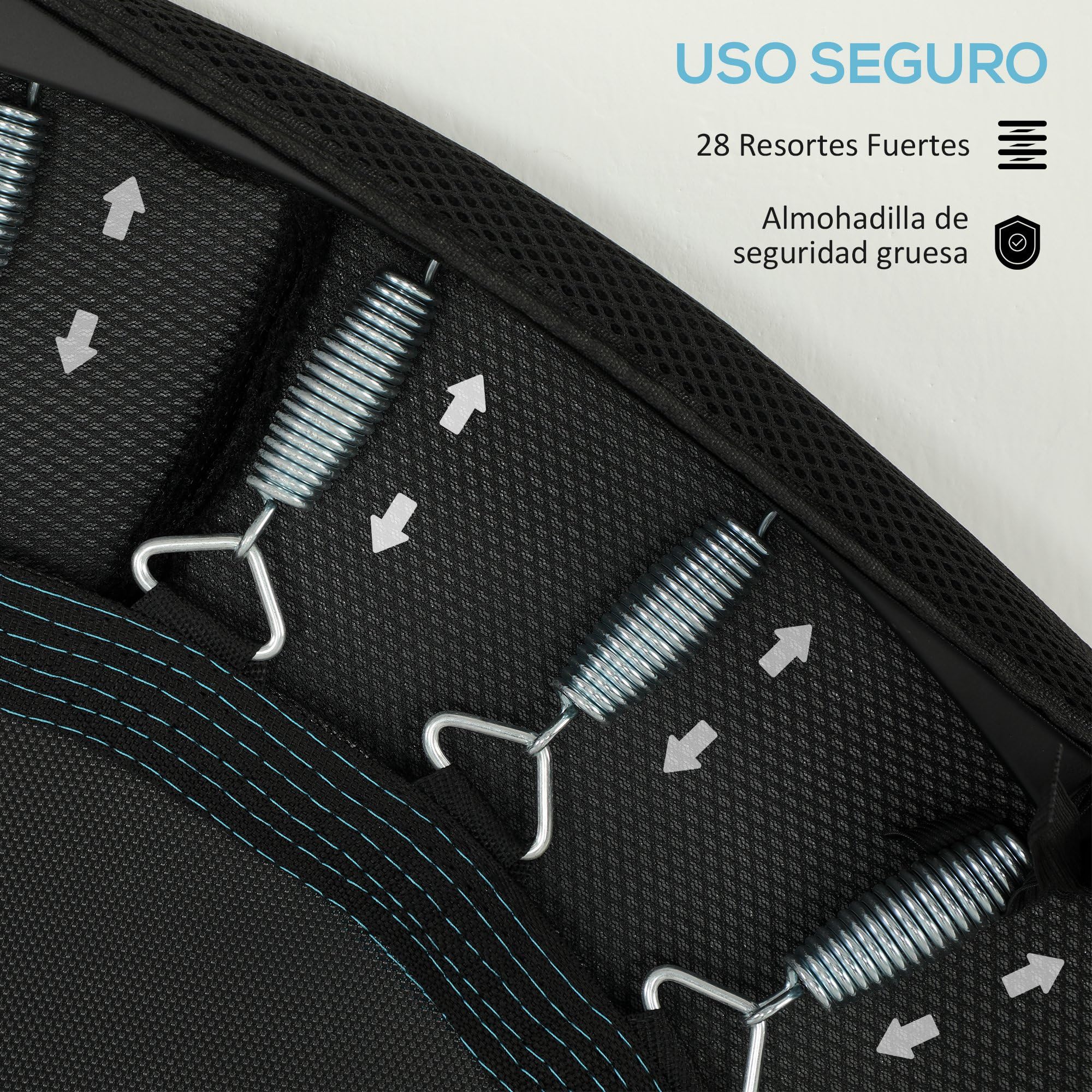 SPORTNOW Trampolín de Fitness Adultos Ø102 cm Plegable