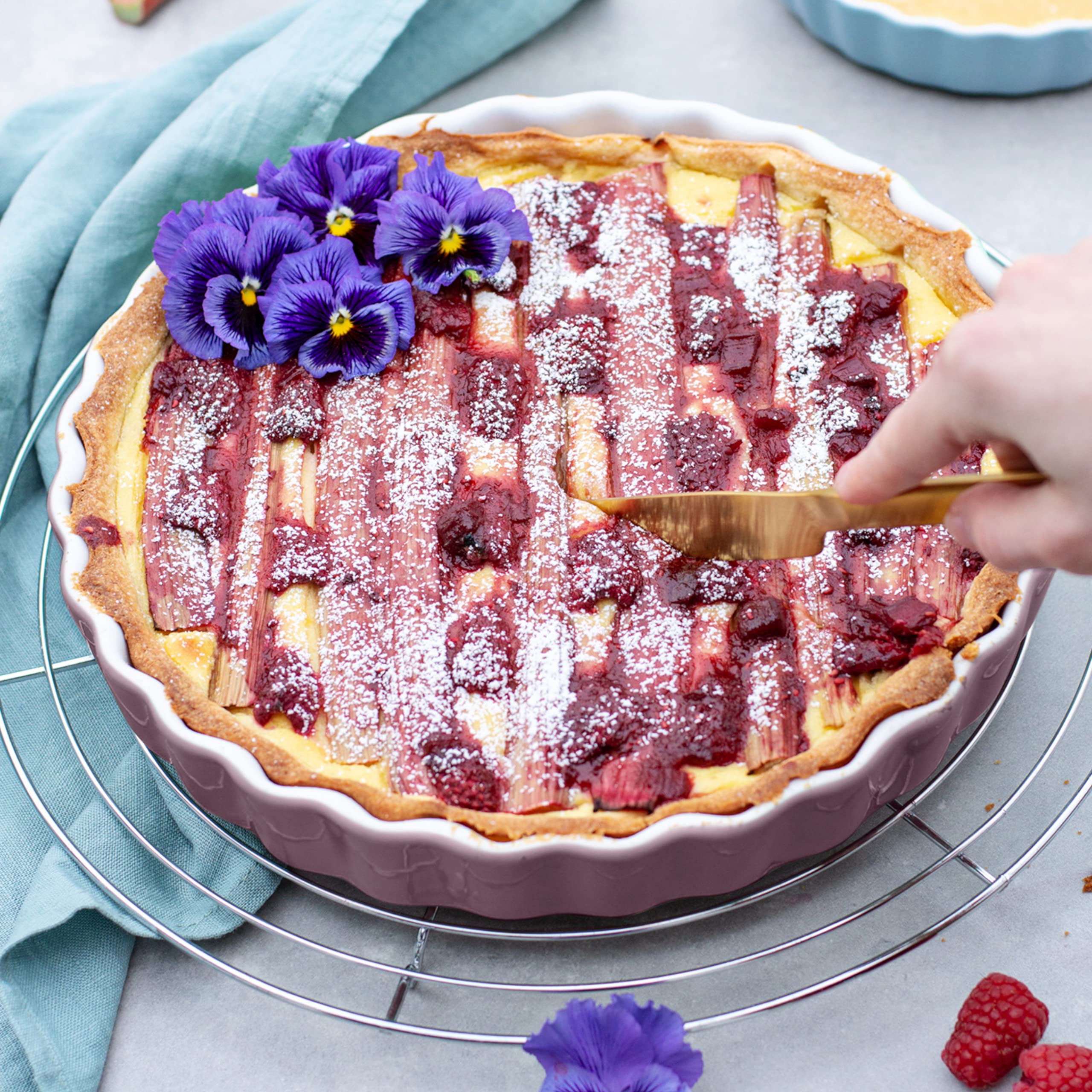 Mäser Molde para tarta, 27 cm, cerámica Kitchen Time Berry