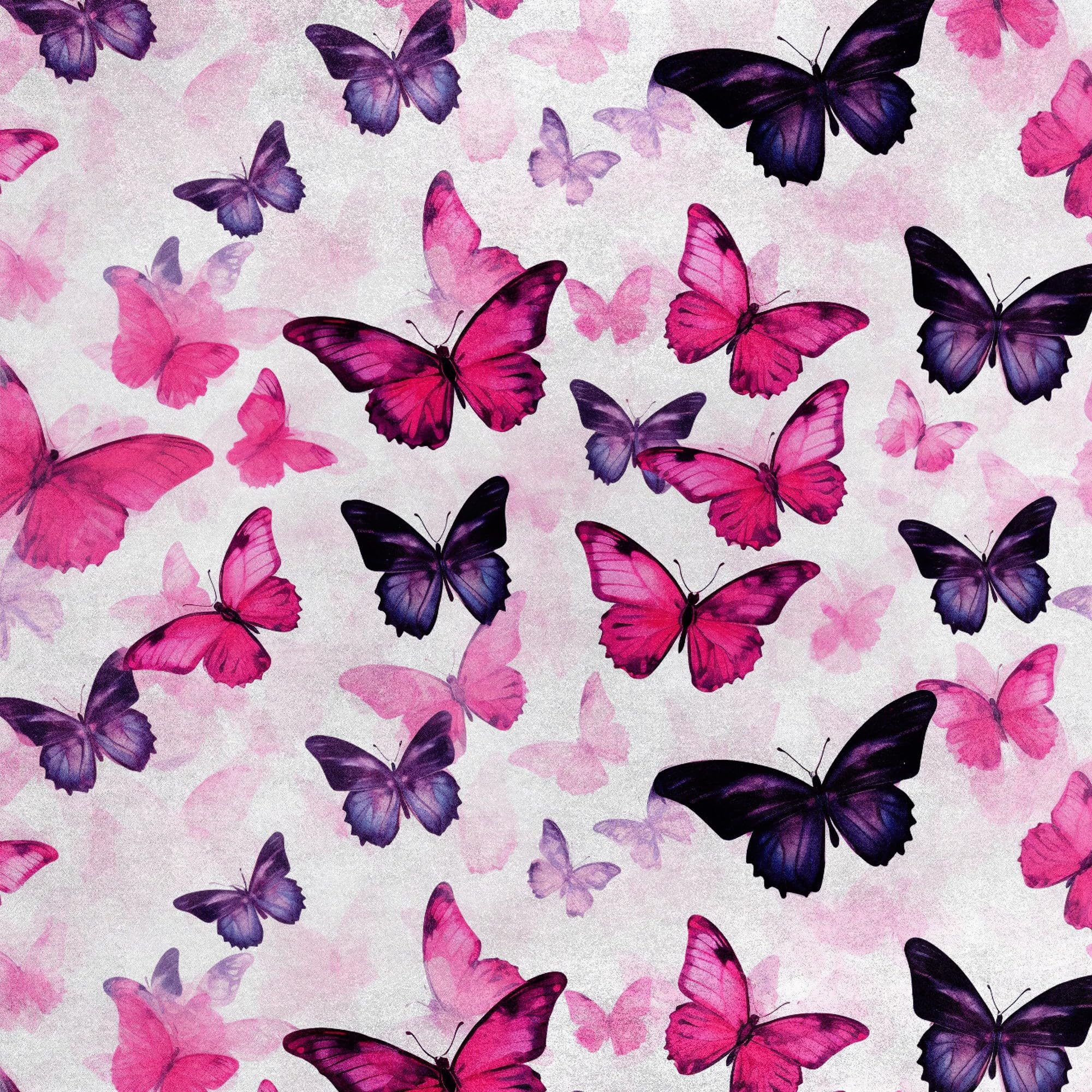 HEKO PANELS Tkanina velvet obiciowa drukowana, Motyle, 3 metry 140 x 300 cm