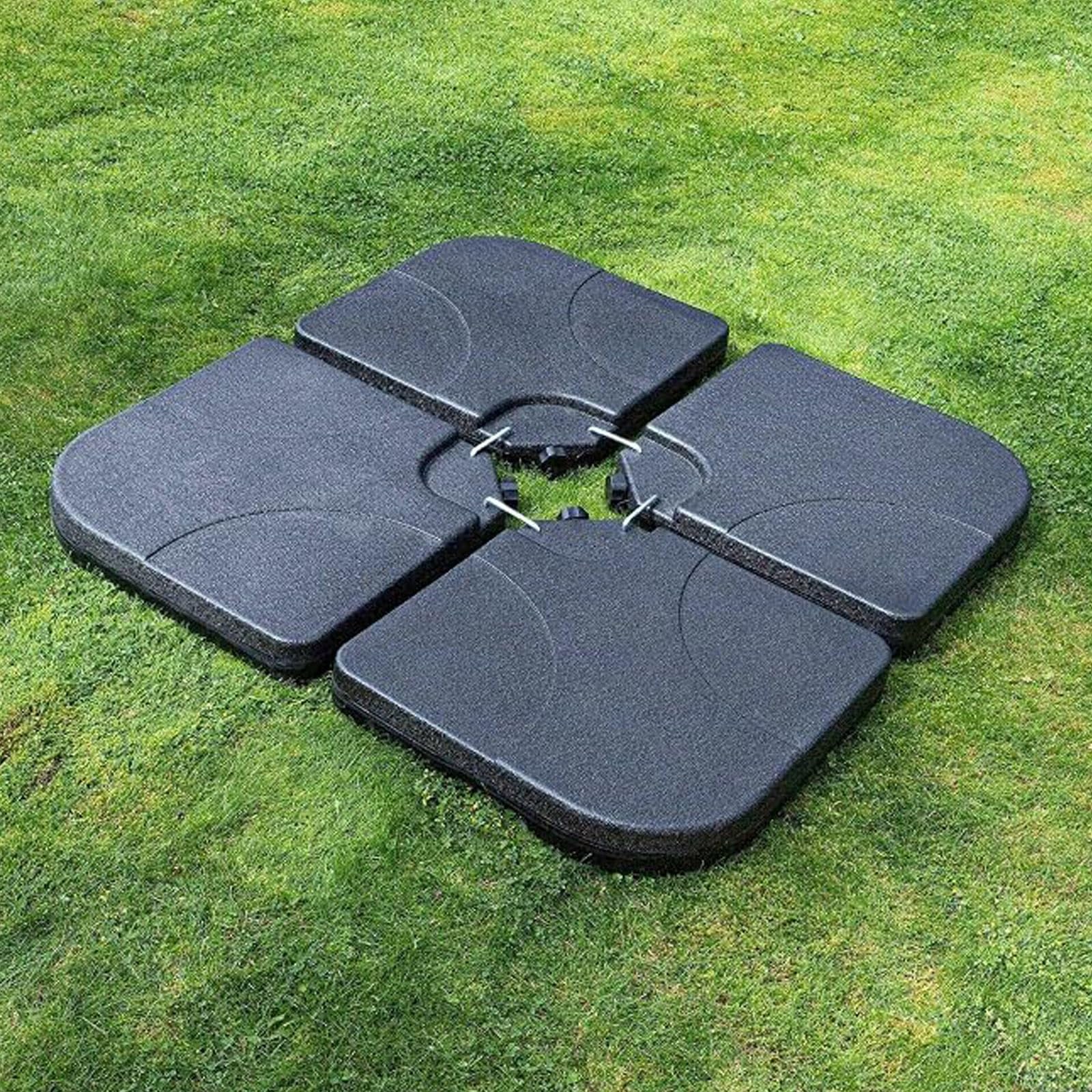 Questa Base modulare per ombrellone in 4 Pezzi, Piastre per ombrellone da Giardino riempibili e appesantite