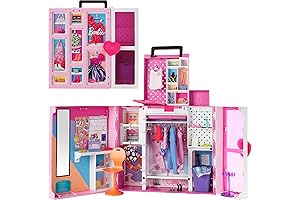 Barbie Dream Closet Playset: Wardrobe of Enchanting Fashion with 5 Outfits & 35+ Accessories
