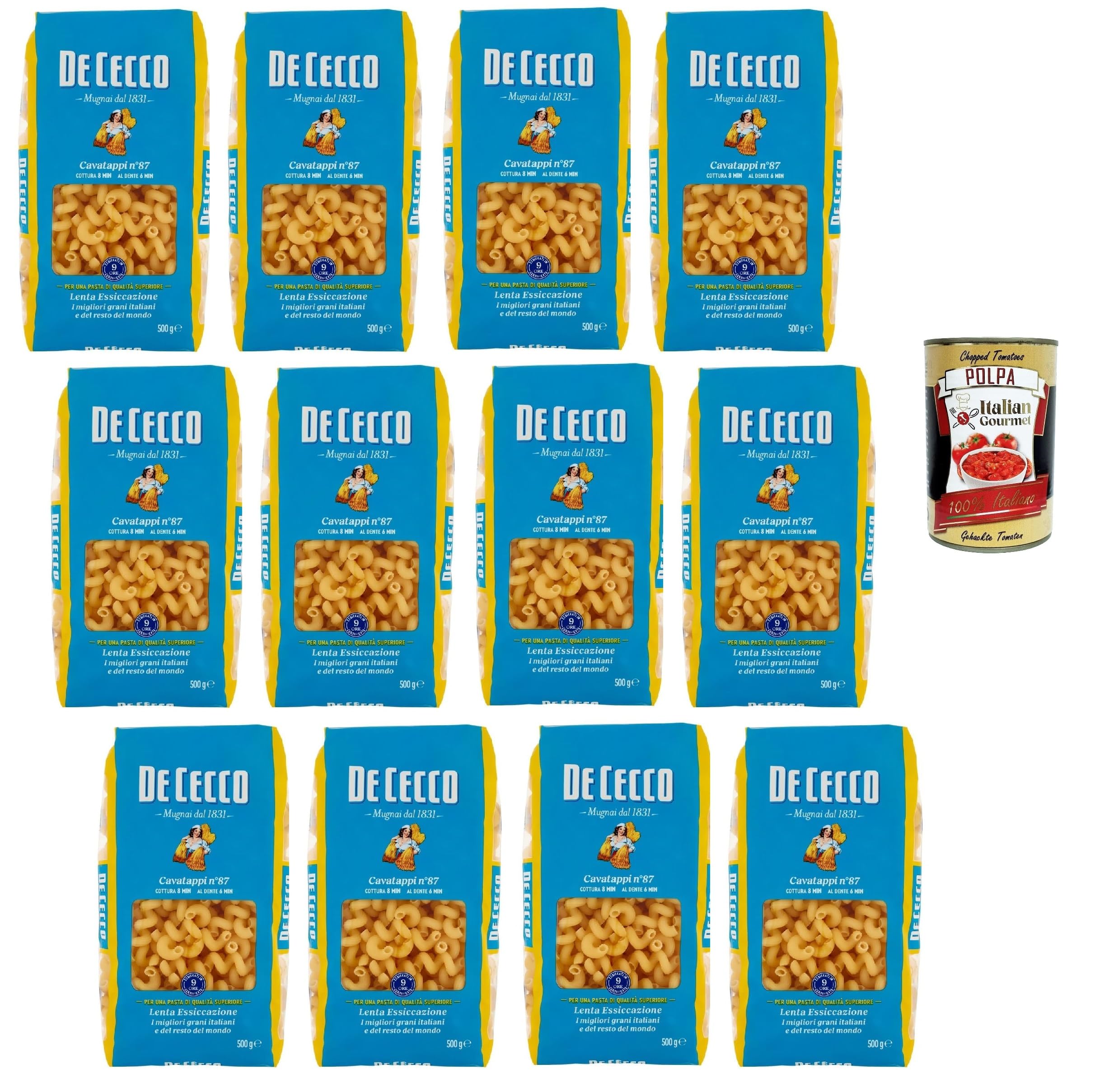 Italian Gourmet Cavatappi N°87 12 x 500g + Polpa offerte