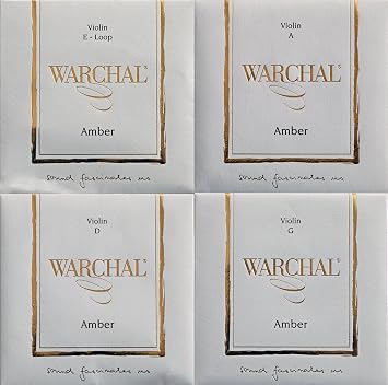 Warchal Amber Violin String Set with E Loop End