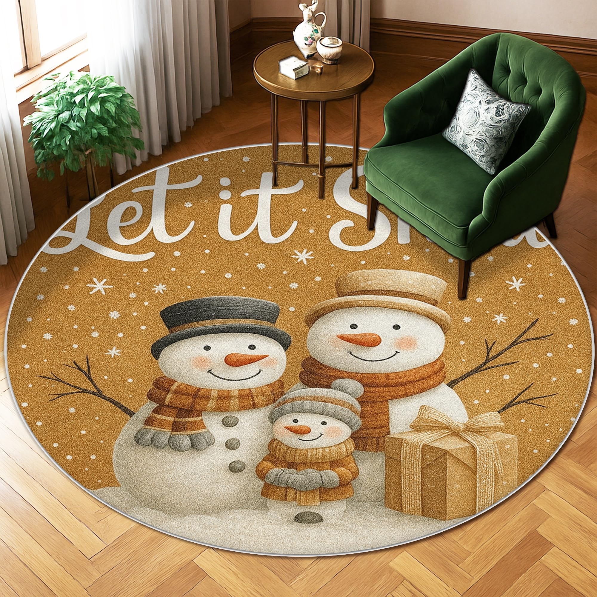 Tapis bonhomme de neige antidérapant grand format chambre et dortoir