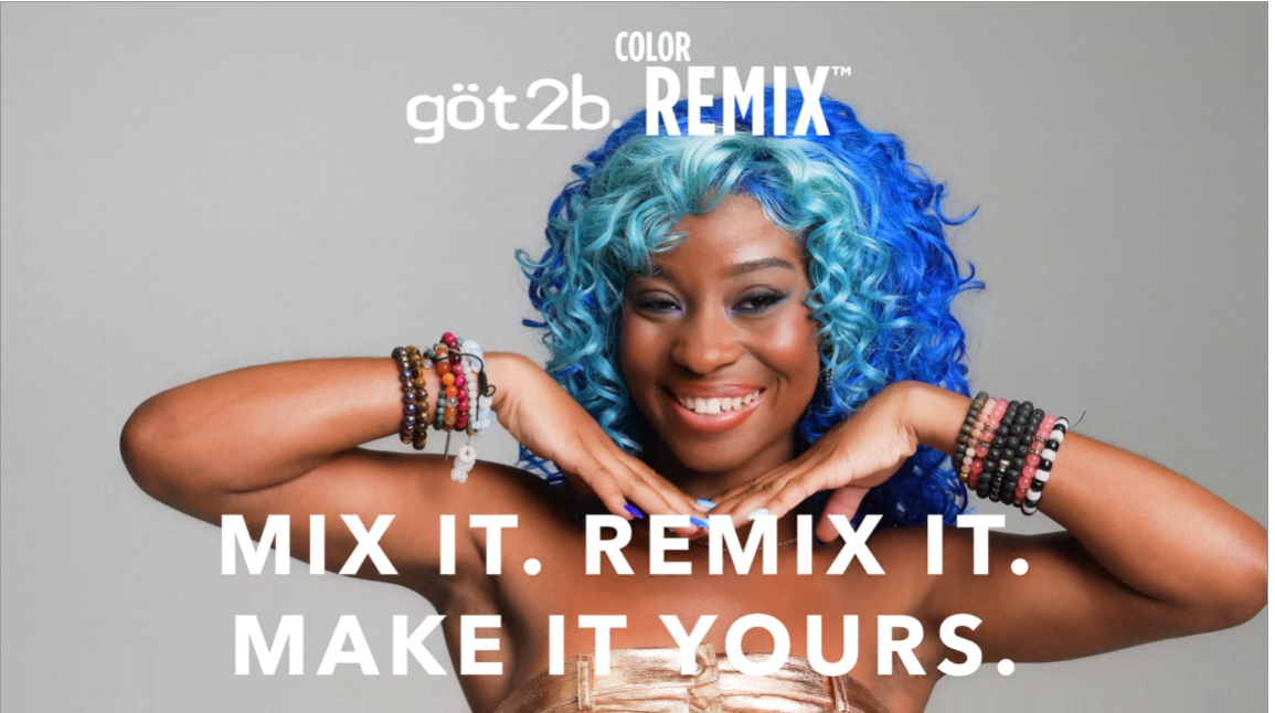 Amazon.com : got2b Color Remix Semi-Permanent Hair Color, Blue