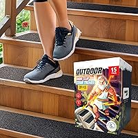 Vista 11 de Peldaños de escalera transparentes antideslizantes de 40 x 4 pulgadas para peldaños de madera (paquete de 18) - Tiras autoadhesivas