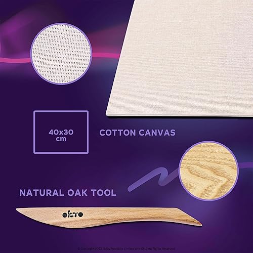 Miniatura 3 de OKTO Kit de arte Starry Night  Arte y manualidades, pintura de bricolaje con kit de arcilla de modelado para pintar  Kits de pintura para adultos