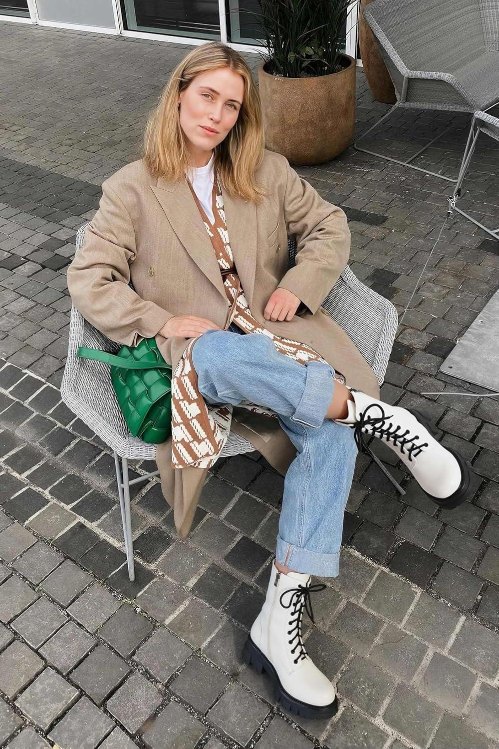 Women Harness Motorcycle Biker Boots Steampunk Combat Boots Chunky Mid Calf Goth Boots Lug Sole Lace up Side Zipper - Image 7