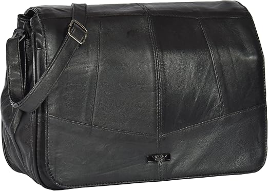 ladies black messenger bag