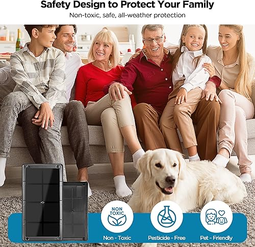 Miniatura 7 de Trampas de pegamento para ratones, paquete de 12, grifos para ratas de ratón, extra fuertes, tableros adhesivos pre-cebados, trampas de pegamento