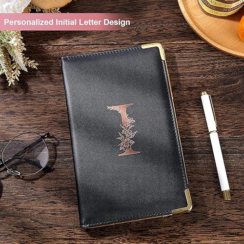 Miniatura 2 de FIODAY Libro de camarera del alfabeto, libro de camarera, con bolsillo con cremallera, libro de servicio de cuero con llavero de regalo, libro de