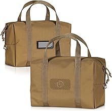 Savior Equipment Mini Hauler Tactical Ammo Duffle Bag Firearm Ammunition Loose Sac Carrier EDC Pouch, ID Patches Included, Rifle Carbine Pistol Revolver Ammos Soft Case Hunting Shooting Range Gear