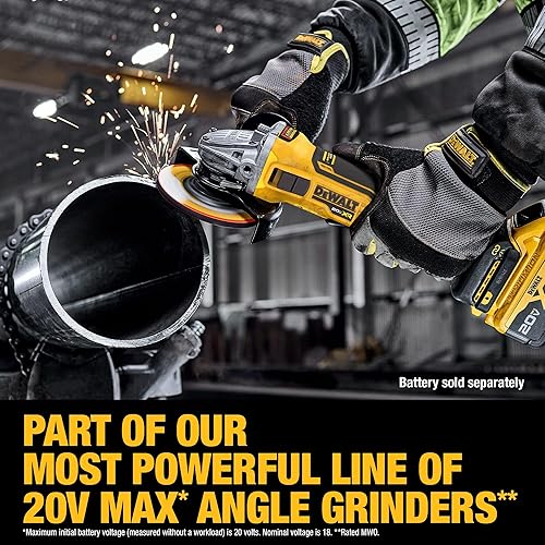 Miniatura 3 de DEWALT Amoladora inalámbrica sin escobillas de 20V MAX XR de 4-12 pulgadas - 5 pulgadas con interruptor deslizante de velocidad variable (solo