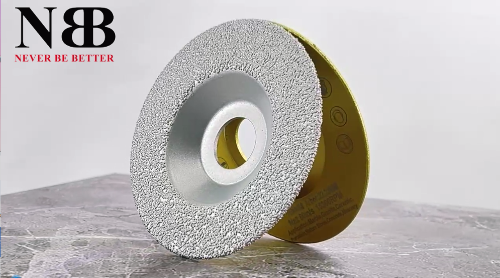 Disque Diamant à Lamelles NBB 115mm - Bride M14 - Pour Ponçage/polissage Carrelage, Pierre, Granit