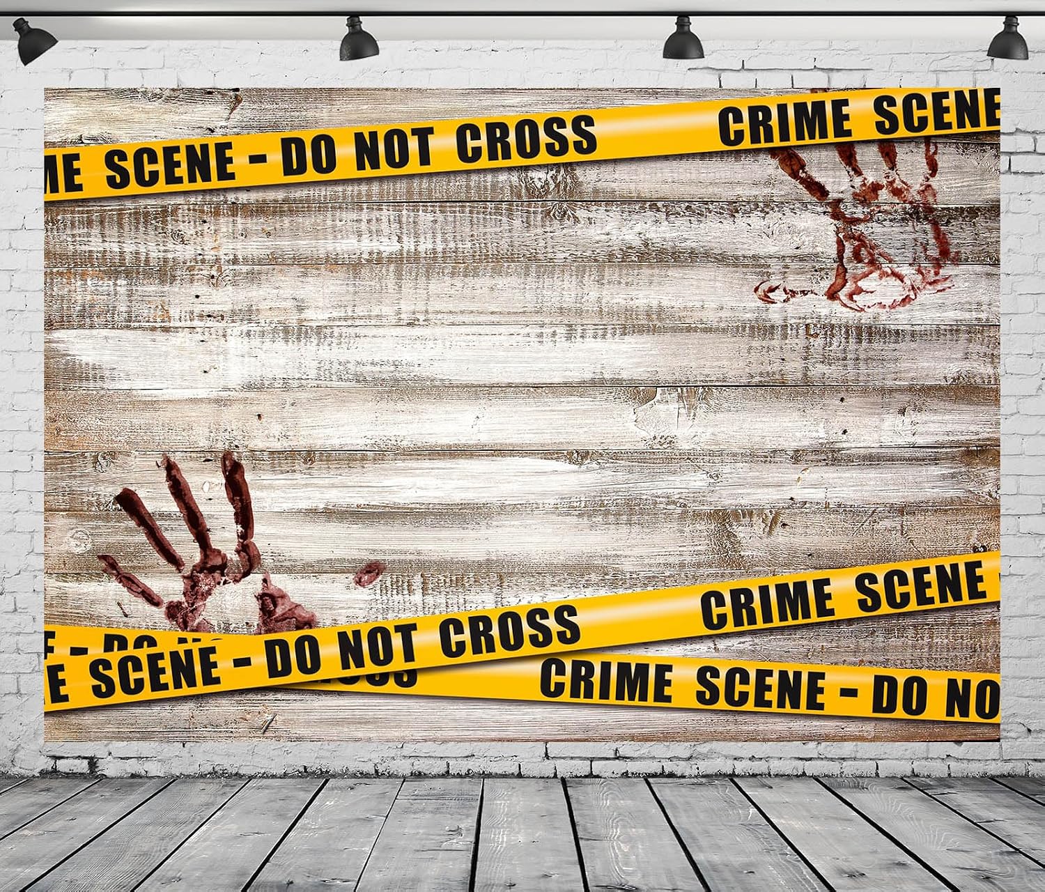 Amazon.com : CORFOTO Rustic Wooden Floor Crime Scene Backdrop 6x4ft ...