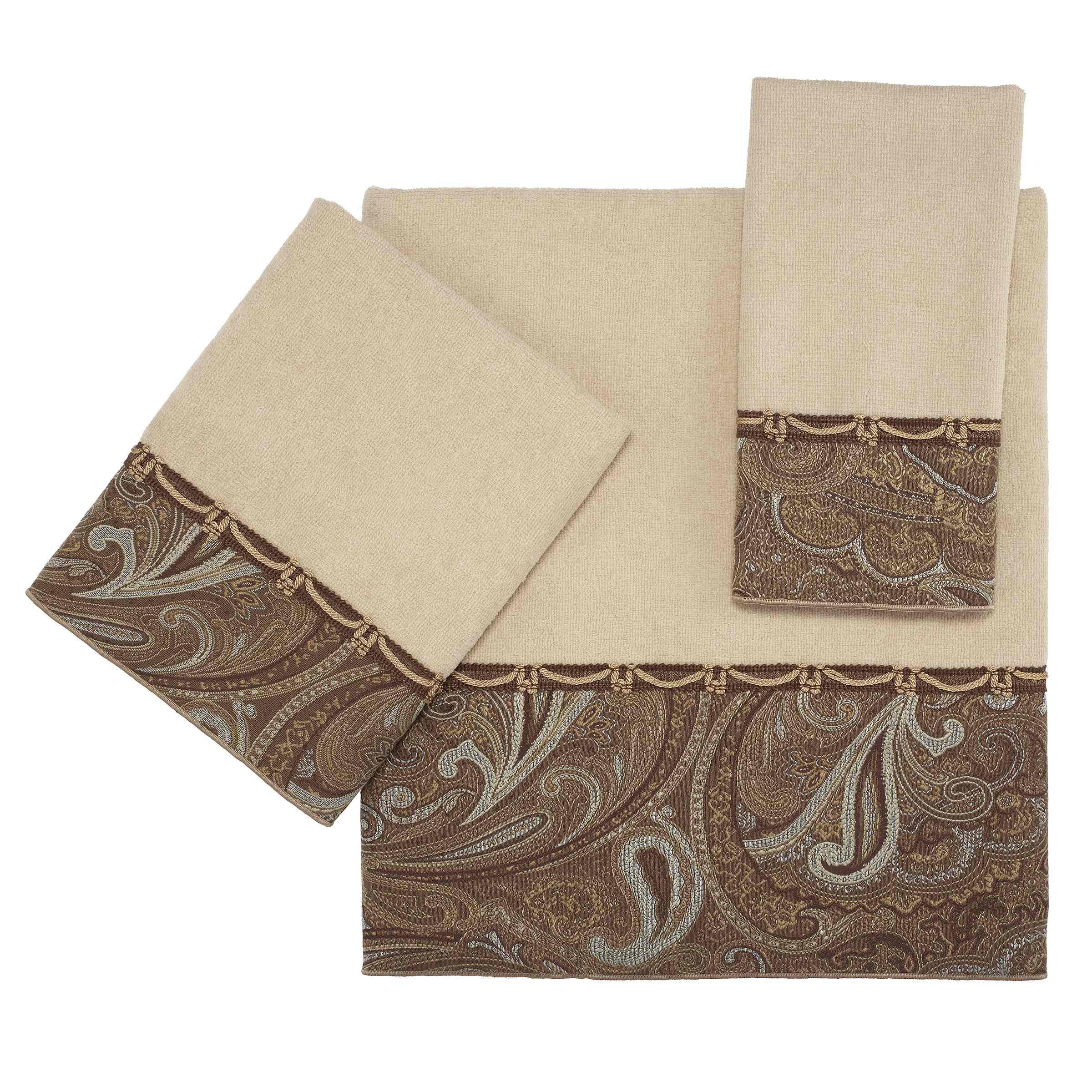 Avanti Linens - 3pc Towel Set Soft Absorbent Cotton Towels Bradford Collection Linen