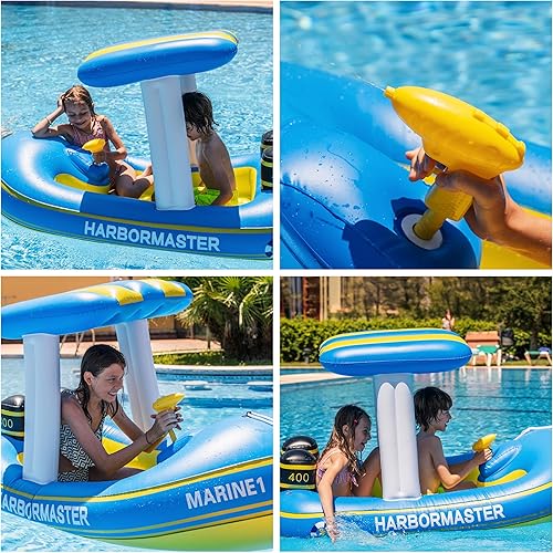 Miniatura 7 de Zone Tech - Flotadores inflables para piscina para niños, para niños pequeños, patrulla principal del puerto, flotador inflable para piscina,