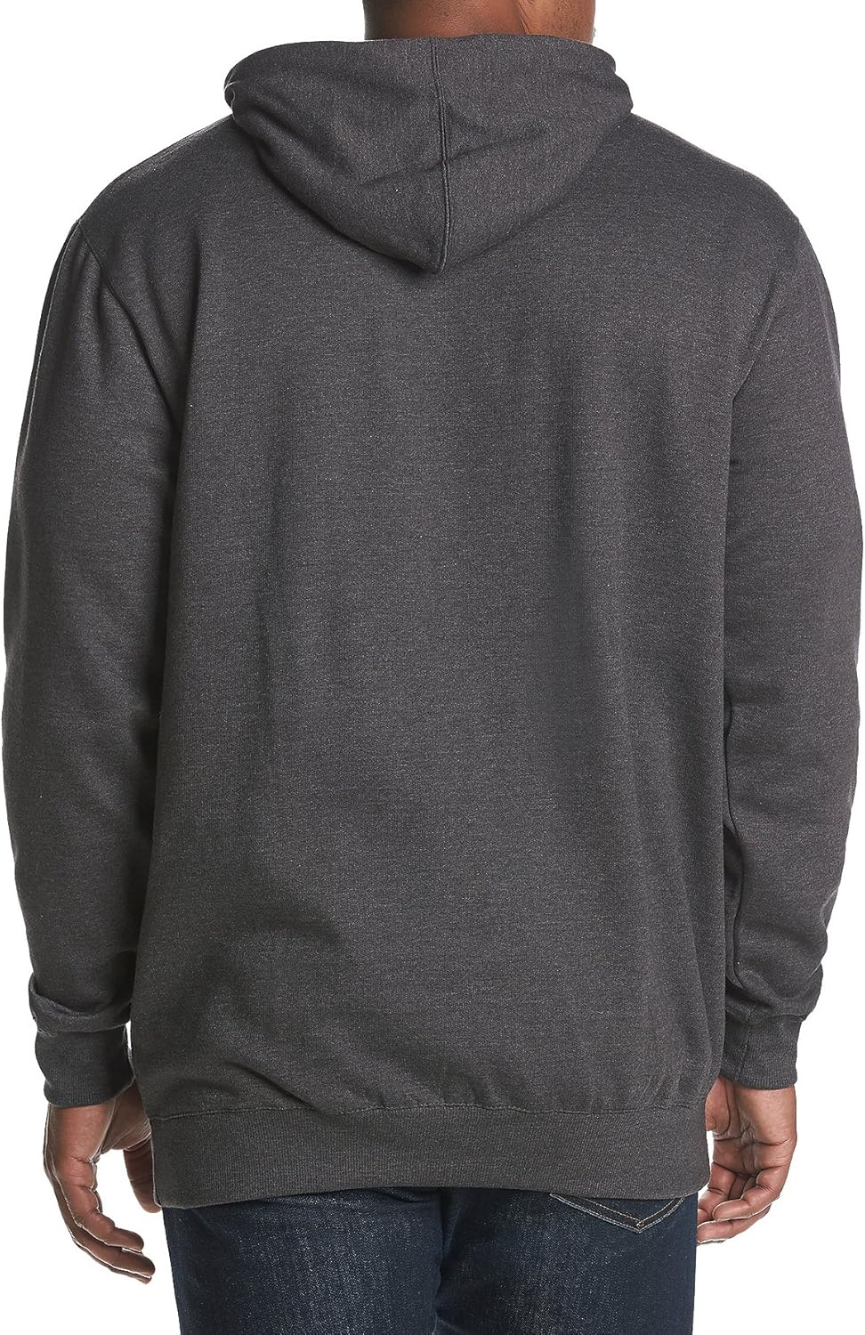 Champion Big Tall Men`s Pullover Fleece Hoodie with Contrast Liner Charcoal 5XL