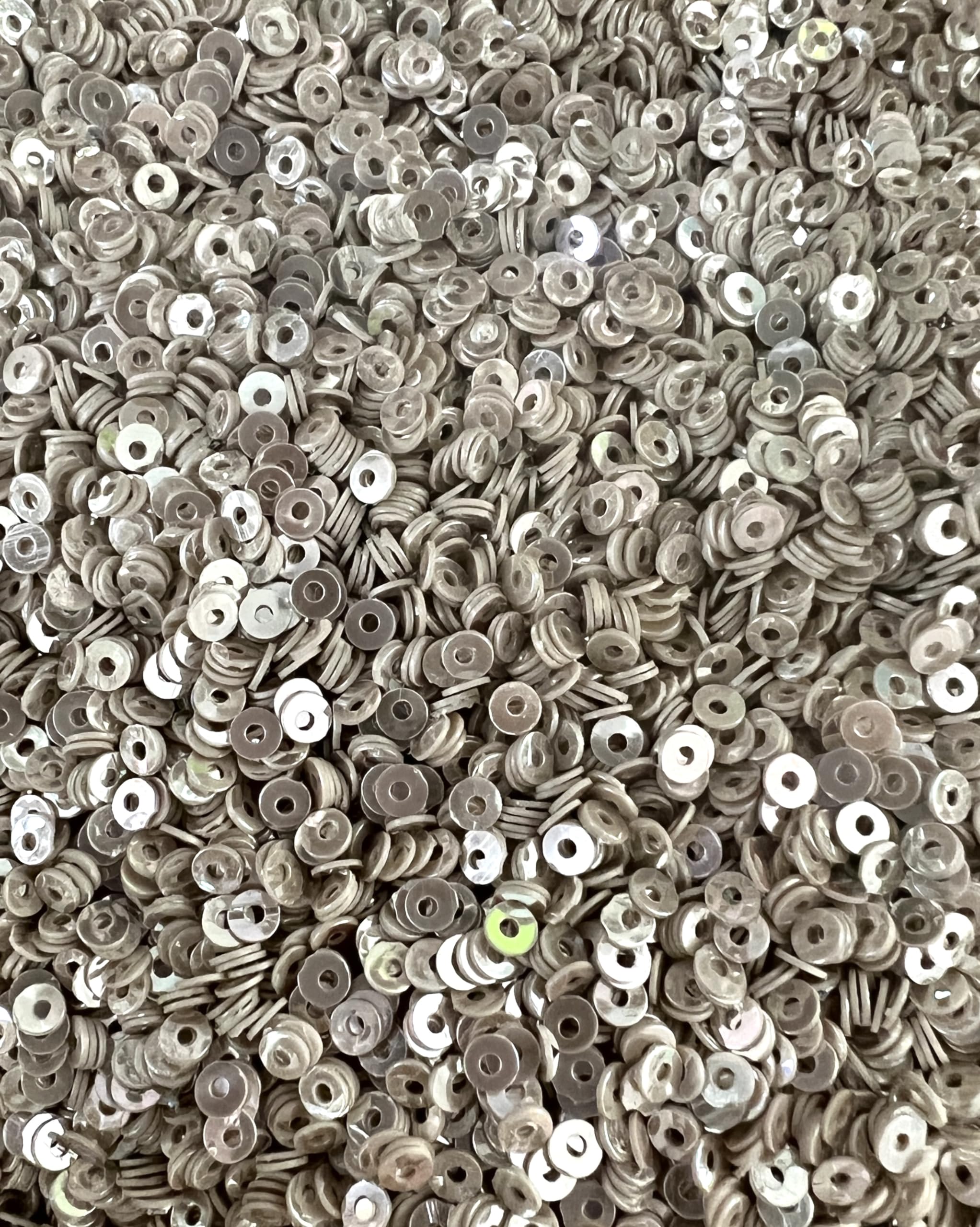 4mm Round AB Translucent Metallic Opaque Craft Sequins Assorted Colours (Taupe Shimmer) — image 1