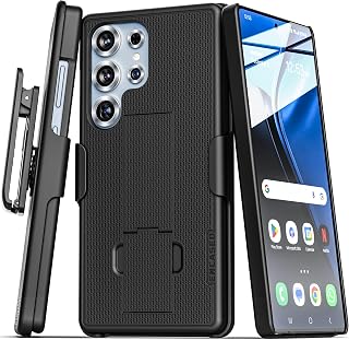 Encased DuraClip Compatible with Samsung Galaxy S25 Ultra Belt Clip Case with Phone Holster and Kickstand (S25 Ultra)