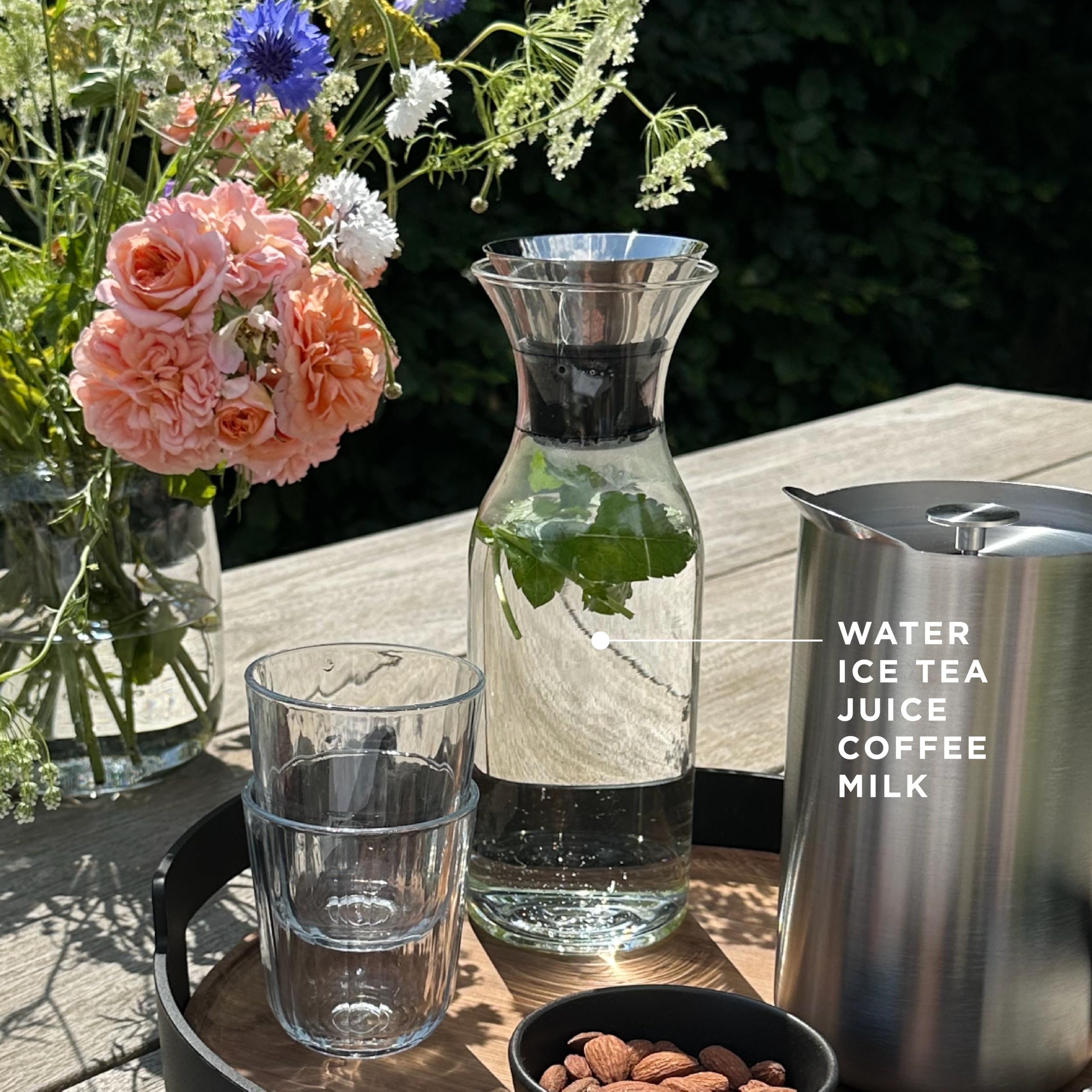 Eva Solo Carafe - 1.0L, Modèle: Sans néoprène, Flip Top couvercle