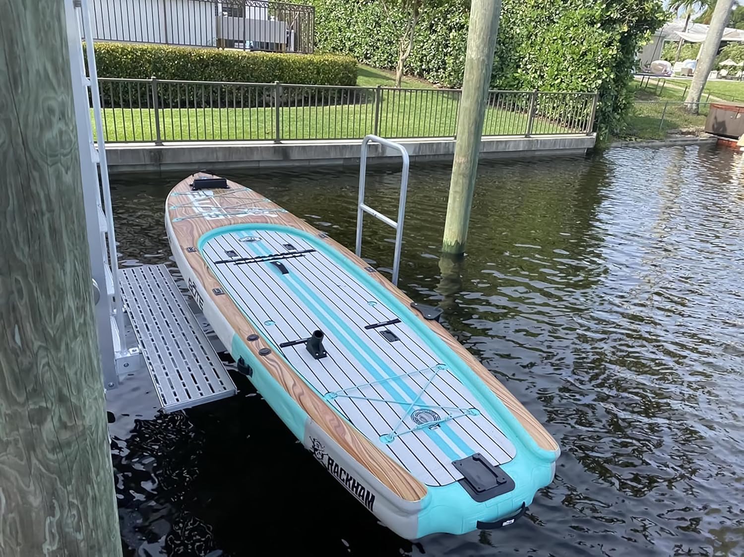 Golden Kayak Launch® – Safely Launch Kayaks, Canoes & Paddleboards, for Fixed Docks – Durable Aluminum Frame