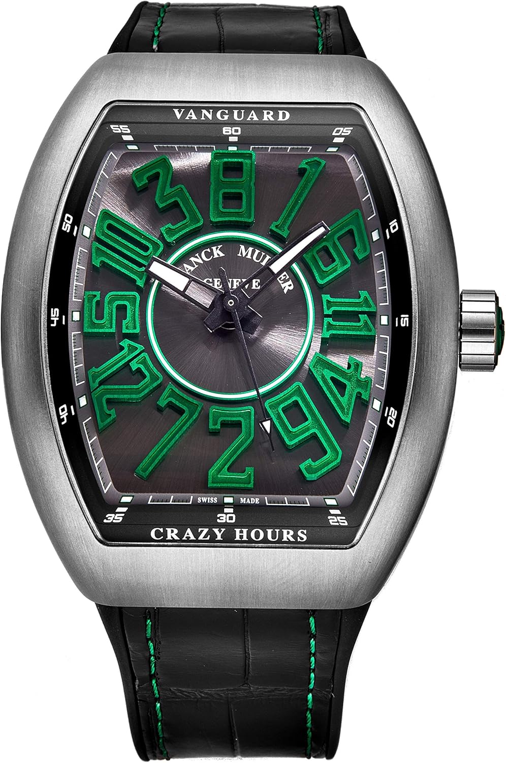 Franck Muller Men’s 45CHTTBRVR ‘Vanguard’ Silver/Green Crazy